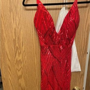 Long red dress it’s a size s